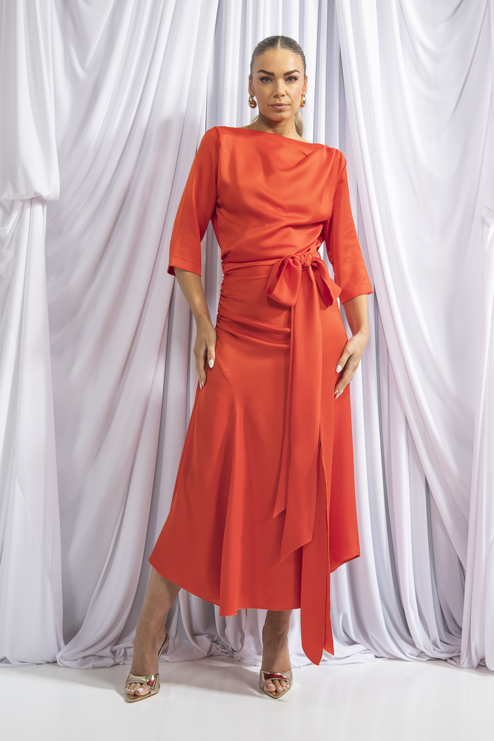 Dotty Drape 3\4 Sleeve